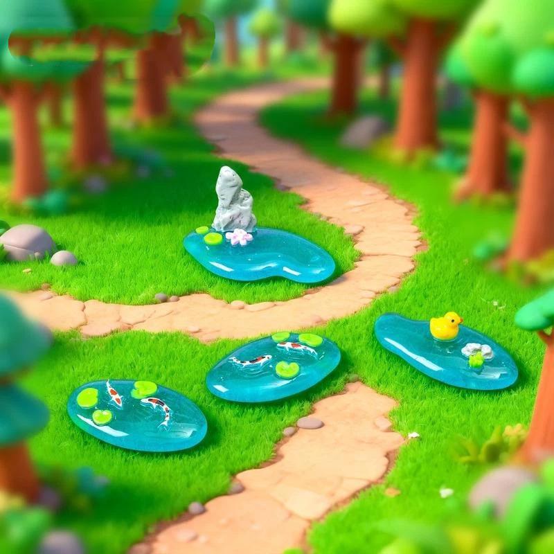 【MA】Mini Resin Pond Ornaments  - đánh giá và giá Bonsai Garden With Koi Pond