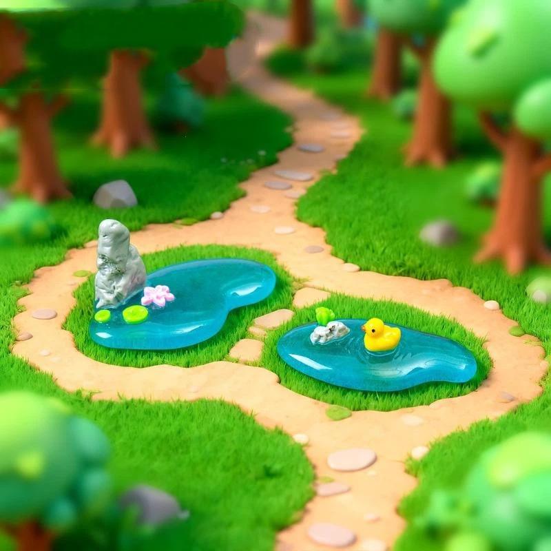 (BF06)Mini Resin Pond Ornament - đánh giá và giá Bonsai Garden With Koi Pond
