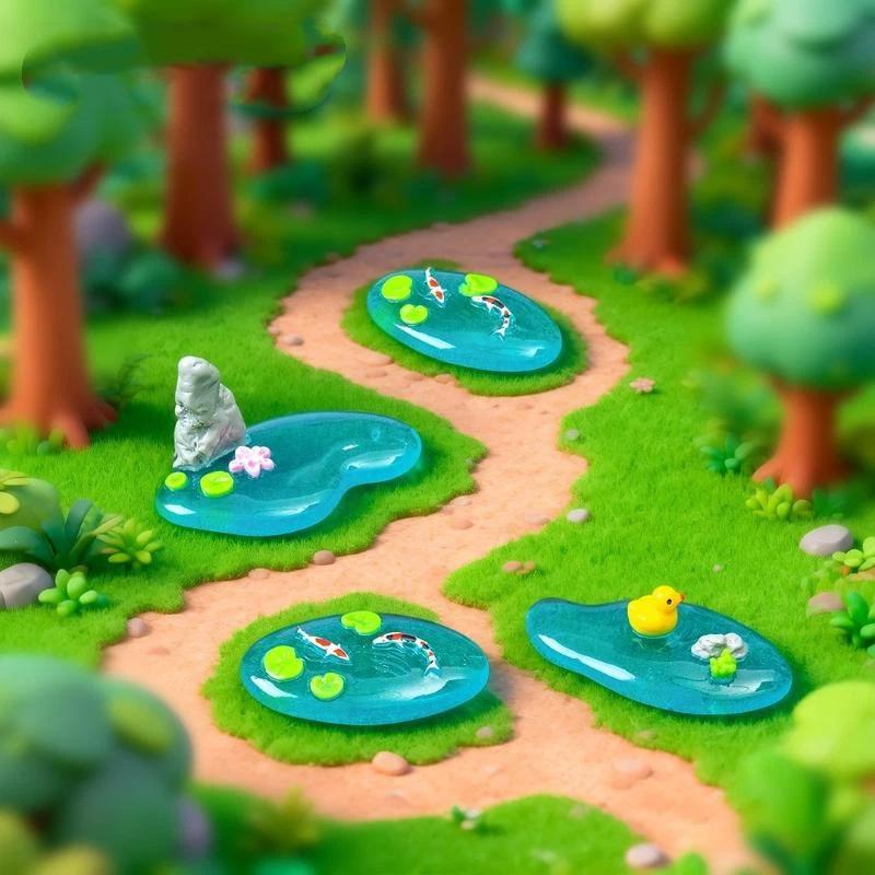 【S】Mini Resin Pond Ornaments W - đánh giá và giá Bonsai Garden With Koi Pond